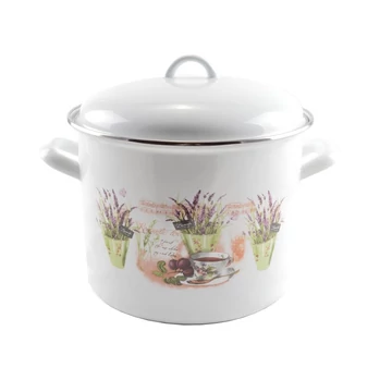 Perfect Home 13473 Zománc fazék 26 cm+fedő  Levendula