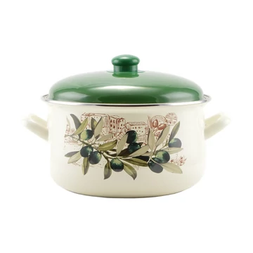 Perfect Home Zománc lábas 24 cm+fedő Oliva Perfect Home Zománc lábas 24 cm+fedő Oliva