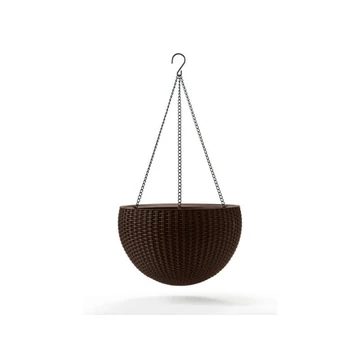 Keter rattan hatású függeszthető virágtartó / cserép 229544, 17199246, 8,6L, átmérő 35 cm Keter rattan hatású függeszthető virágtartó / cserép 229544, 17199246, 8,6L, átmérő 35 cm