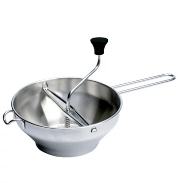 Inoxibar rozsdamentes paradicsom vagy halpasszírozó 20 cm, 3 különböző betéttel, 18/10 rozsdamentes acélból Inoxibar rozsdamentes paradicsom vagy halpasszírozó 20 cm, 3 különböző betéttel, 18/10 rozsdamentes acélból