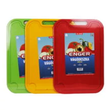 Enger műanyag vágódeszka 38 x  26 cm, vegyes színekben