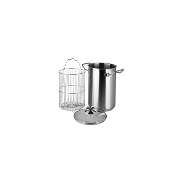Inoxibar Professional rozsdamentes spárgafőző/tésztafőző üveg fedővel kosárral/szűrővel 16 x 24 cm, 4.5 l Inoxibar Professional rozsdamentes spárgafőző/tésztafőző üveg fedővel kosárral/szűrővel 16 x 24 cm, 4.5 l