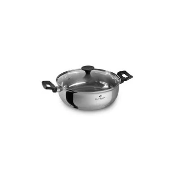 Blaumann Gourmet Line rozsdamentes acél  lábas fedővel, bakelit fogóval, 24 cm