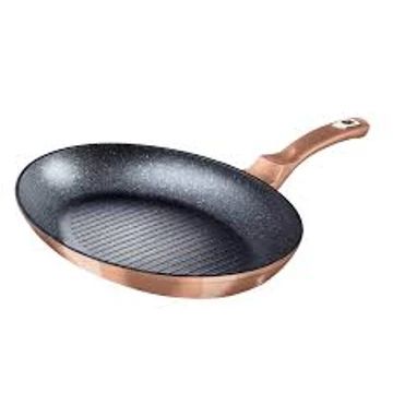 Berlinger Haus Metallic Rosegold Line halsütő serpenyő márvány bevonattal, 35x25 cm