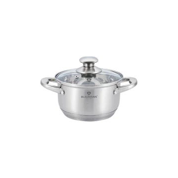 Blaumann Satin Gourmet Line rozsdamentes magas lábas üveg fedővel 26 x 15.5 cm, 7.6 L