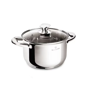 Blaumann Gourmet Line rozsdamentes magas lábas üvegfedővel 24 cm