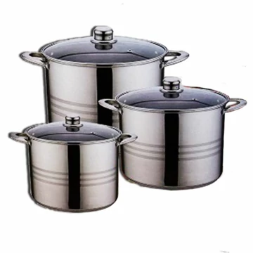 Berghome Line 6 részes rozsdamentes acél fazékkészlet