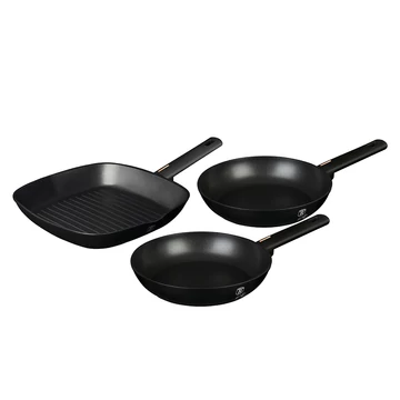 Berlinger Haus Monaco Collection 3 részes serpenyőkészlet grill serpenyővel, tapadásmentes bevonattal