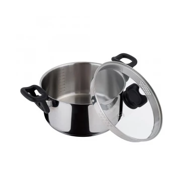 Berlinger Haus Silver Jewellery Collection rozsdamentes acél lábas hőálló üveg fedővel, fakanáltartóval