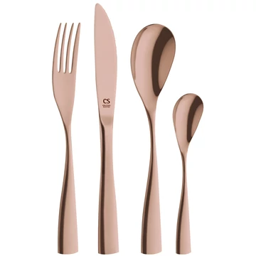 Carl Schmidt Sohn Koch Systeme Bocholt rozsdamentes acél evőeszköz készlet 24 részes, rose gold