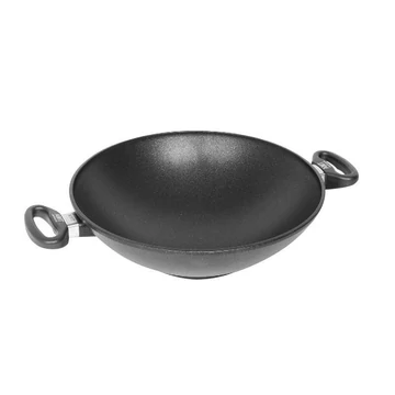 AMT Gastroguss the "World's Best Pan"  wok,  32 cm, 10 cm magas,  indukciós, 2 oldali fogantyúval AMT Gastroguss the "World's Best Pan"  wok,  32 cm, 10 cm magas,  indukciós, 2 oldali fogantyúval
