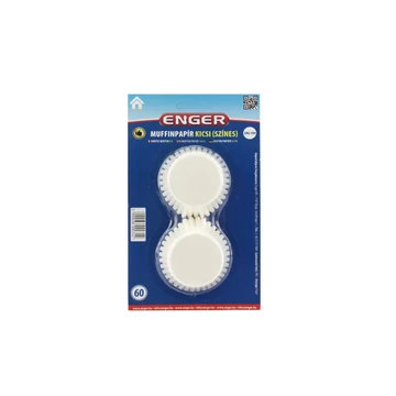 Enger kicsi muffinpapír, 60 db, fehér