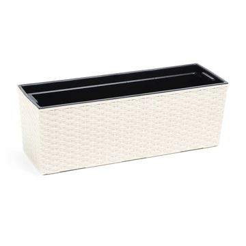 Lamela Begonia Rattan balkonláda/virágláda 19 x 56 x 18 cm krém/kremowy Lamela Begonia Rattan balkonláda/virágláda 19 x 56 x 18 cm krém/kremowy