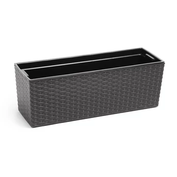Lamela Begonia Rattan balkonláda/virágláda 19 x 56 x 18 cm szürke/antracyt