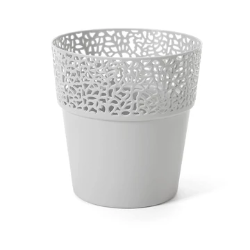 Lamela 658 virágcserép/kaspó  csipkemintás 17 cm vegyes színben, Rosa v.szürke/szary Lamela 658 virágcserép/kaspó  csipkemintás 17 cm vegyes színben, Rosa v.szürke/szary