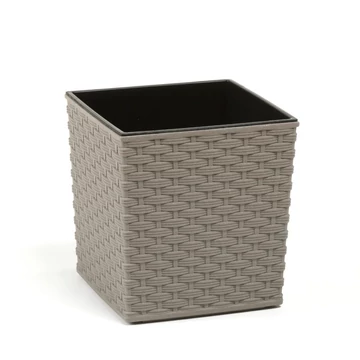 Lamela 827  ECO rattan virágcserép/kaspó JUKA 25X25x26 cm v.szürke/szary Lamela 827  ECO rattan virágcserép/kaspó JUKA 25X25x26 cm v.szürke/szary