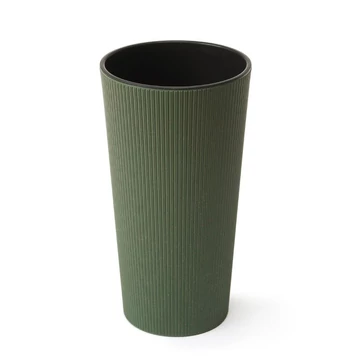 Lamela 874 LILIA ECO JUMPER virágcserép/kaspó + betét vegyes színben, 19 cm, zöld/zielony leśny