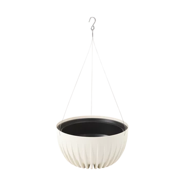 Lamela 974 Mira Eco függeszthető virágtartó betéttel 24 cm, fehér/biały