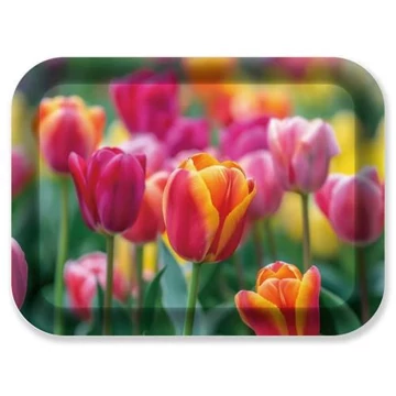 Ach Impex Melamin tálca tulipános 33 x 24.5 x1.8 cm