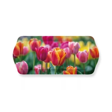 Ach Impex  zserbós tálca tulipános 33 x 14.5 x 2.5 cm