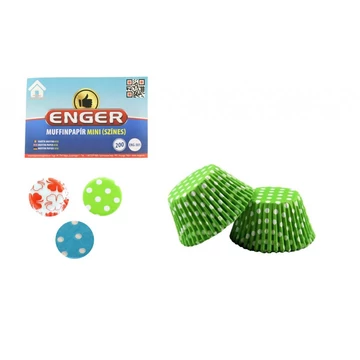 Enger mini muffinpapír, 200 db, színes