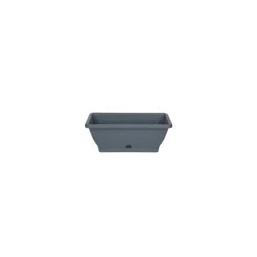 Virágláda/balkonláda virág mintás 40 x 20 x 15 cm alátéttel, antracit
