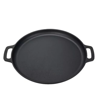 Öntöttvas kerek serpenyő/grill lap, 35 cm