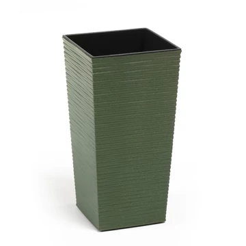 Lamela Eco virágcserép/kaspó Finezja Dluto 19 x 36 cm, zöld/zielony leśny