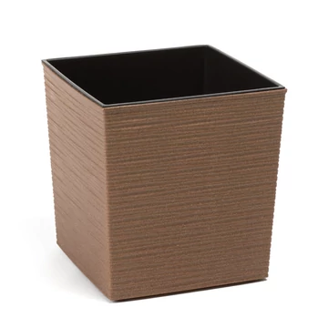 Lamela 836 ECO virágcserép/kaspó JUKA 25 cm x 24 cm, barna/naturalne drewno