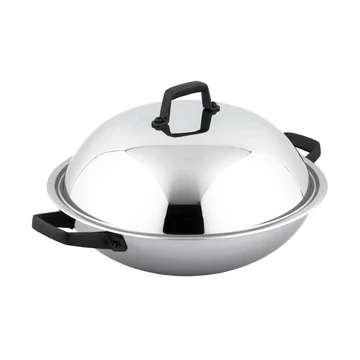 Carl Schmidt Sohn Heidelberg prémium minőségű rozsdamentes acél WOK  fedővel  36 x 11 cm, 18/10