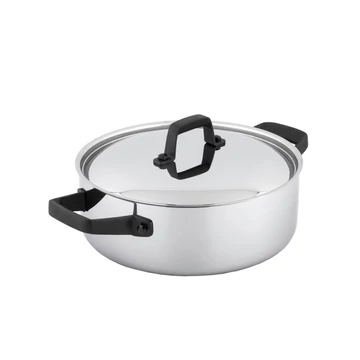 Carl Schmidt Sohn Heidelberg prémium minőségű rozsdamentes acél lábas  fedővel 26 x 9 cm, 4L 18/10