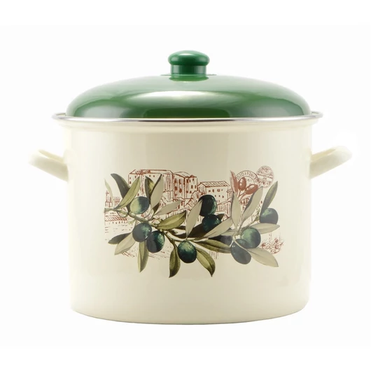 Perfect Home 14831 Zománc fazék 16 cm + fedő Oliva