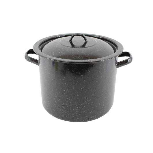 Enger Zománcozott  Fazék Fekete 32cm 21 literes+Fedő