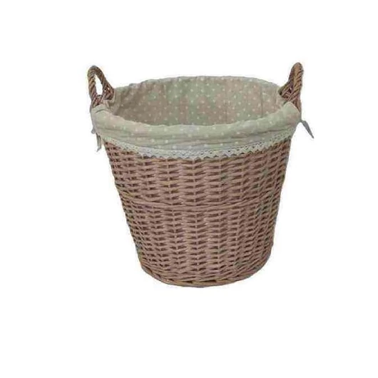 Enger vessző szennyestartó/kosár kerek textil béléssel 38*33cm