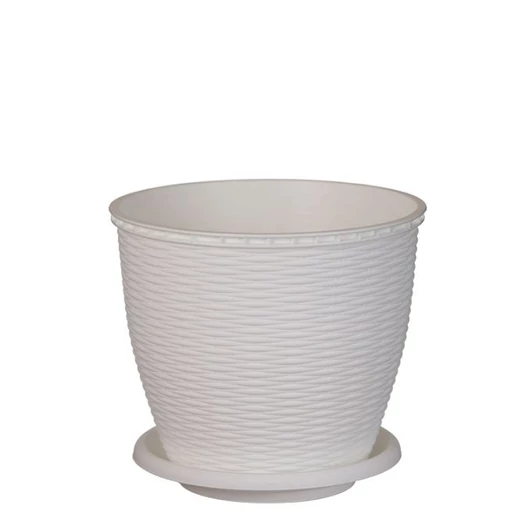 Enger cserép + alátét rattan  26 x 25 cm,9 L, barna