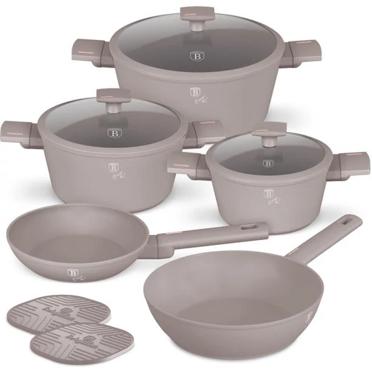 Berlinger Haus Taupe Collection 10 részes edénykészlet titán bevonattal