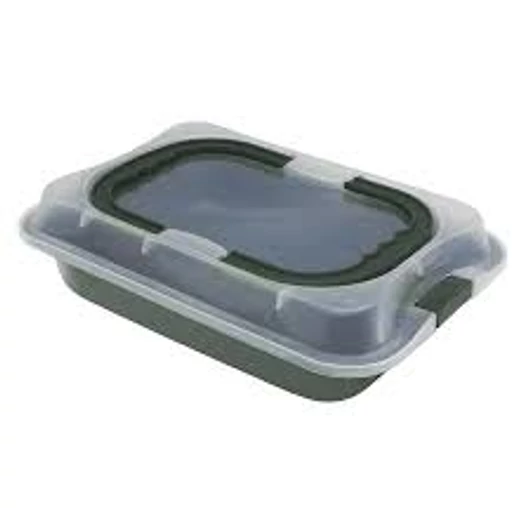 Berlinger Haus Matte Green Collection tepsi titán bevonattal, műanyag fedővel, 36.5*24.5*5.5 cm