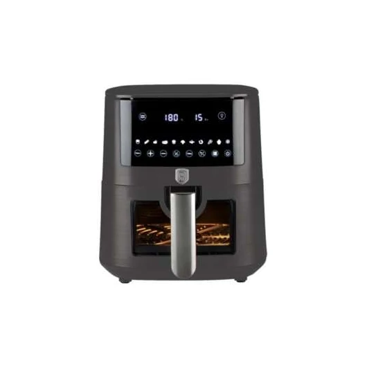Berlinger Haus Antracit Collection Air Fryer digitális forró levegős sütő átlátszó ablakkal, 8 L