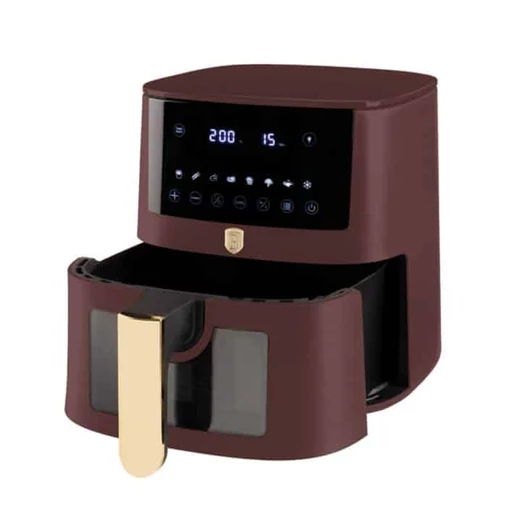 Berlinger Haus Leonardo Collection Air Fryer digitális forró levegős sütő átlátszó ablakkal, 8 L