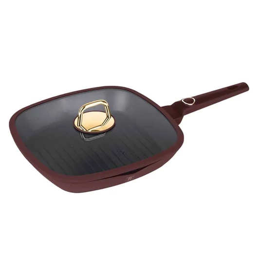 Berlinger Haus Leonardo Collection grill serpenyő titán bevonattal, fedővel 28x28 cm