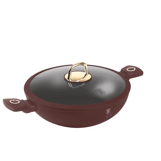 Berlinger Haus Leonardo Collection wok titán bevonattal, fedővel, 30 cm