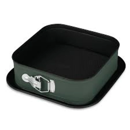 Berlinger Haus Matte Green Collection kapcsos szögletes tortaforma titán bevonattal, 28*28*8 cm