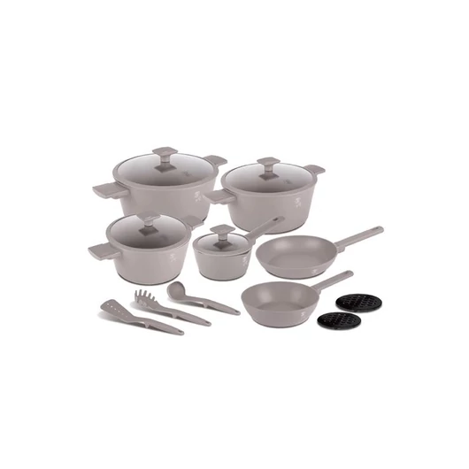 Berlinger Haus Taupe Collection 15 részes edénykészlet márvány bevonattal