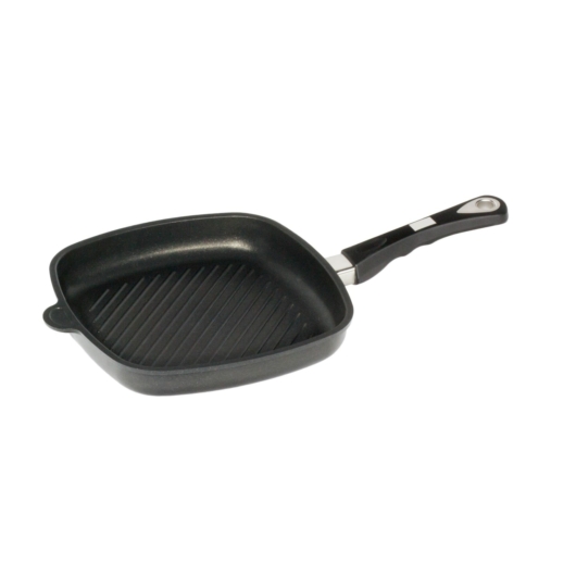 AMT Gastroguss the "World's Best Pan" grill serpenyő,  26x26 cm, 4 cm magas, indikátorral, levehető nyéllel,  indukciós
