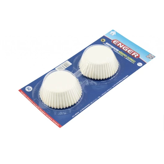 Közepes muffinpapír, 60 db, fehér