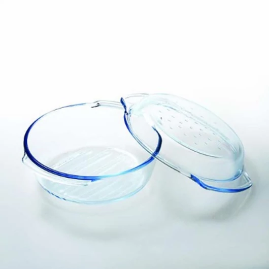 Termisil GRILL & DROPS hőálló edény fedővel 1.8 l, 19x7 cm
