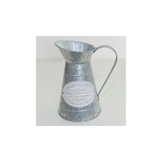 Rattan szürke bádogkanna, 22 cm