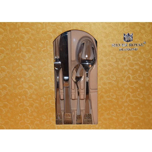 Silver Royal Evőeszköz készlet 24 darabos Silver Royal Diamond 18/10 rozsdamentes acél