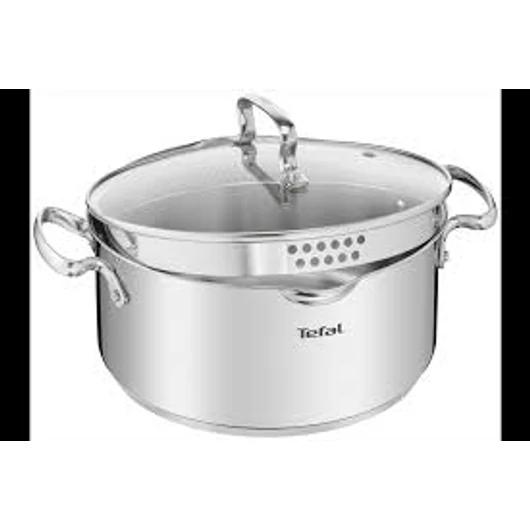 Tefal Duetto+ rozsdamentes lábas szűrő fedővel 24 cm, 5 l, 18/10