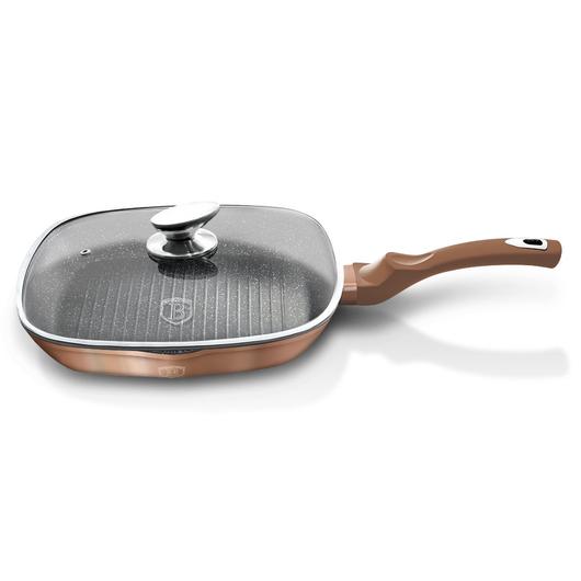 Berlinger Haus Rose Gold Metallic Line grill serpenyő márvány bevonatos, 28 cm